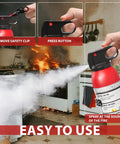 Two Pack Portable ABC Fire Extinguisher Spray For Home And Car 1.32 Lb Each used in kitchen to suppress fire
