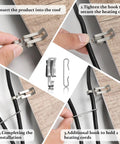 Rugged Aluminum Roof And Gutter Deicing Cable Clips And Spacers Kit in use for securing heat tape, step-by-step installation guide