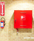 12 Pack Fire Extinguisher Arrow Down Decals 4x12 Inches Self Adhesive Weatherproof Vinyl High Visibility Safety Stickers on wall