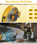 12 Inch Battery Powered Floor Fan Compatible With 20V Max Batteries Portable Metal High Velocity Cordless Fan options