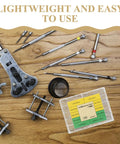 Built Like A Tank Stainless Steel Watch Screws Packed With Assorted Micro Replacement Fasteners For Bracelets And Case Backs displayed with tools.