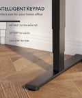 Intelligent keypad of Spacious Flexispot Electric Standing Desk With Dual Motor Three Stage Lift And Memory Presets for height adjustments.