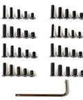 Red Dot Torx Screw Kit For Plates And Mounts with M3 M3.5 M4 and thread sizes, carbon steel, black oxide finish, includes T10 wrench.