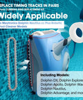 Must Have Pool Cleaner Replacement Kit With Climbing Ring Timing Track And Guide Wheels Pulley Gears For Dolphin Nautilus CC Plus M200 M400 M500 And DX Series Robotic Cleaners showing timing tracks and rings next to pool cleaner