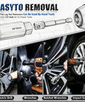 Ditch Those Stuck Bolts With This 19-Piece Bolt Nut Extractor Set For A Smooth 1/2-Inch And 3/8-Inch Drive Wheel Lock Removal Kit That Actually Gets the Job Done Right Without Breaking Your Tools Or Losing Your Mind On Tough Rust Jobs. 19mm socket removing lug nuts on alloy wheel