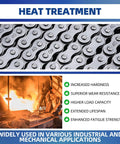 Roller Chain Kit 20 Feet Carbon Steel One Half Inch Pitch ANSI Standard Chain With Ten Free Connecting Links For Go Karts