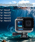 Underwater GoPro Housing For Hero 9 10 11 12 13 Black displayed underwater, showcasing its durable marine grade build and 50M depth rating.