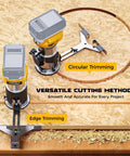 Cordless Wood Router Tool With 800W Brushless Motor Up To 30,000 RPM 6 Speed Settings Precise Depth Adjustment Edge And Roller Guides