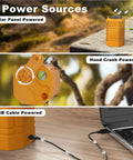 Go-To LED Camping Lantern With USB Rechargeable, Solar Panel And Hand Crank, Waterproof Portable Emergency Light, 3 power sources