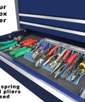 15 Pliers Rack Organizer For Pegboard And Toolbox, Durable ABS Plastic Holder with pliers in toolbox drawer, tilt back design