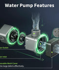 Water Pump features of No Sweat Hella Smooth Variable Frequency Submersible Pump For Pond Aquarium Or Fountain Setup.