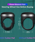 Amazon Spinner Knobs Steering Wheel Buddy 2-pack; left shows rubber pad and silicone surface, right without pad.