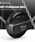Front view of Engine Oil Fill Cap 06K103485C Aluminum Black For VW Audi EA888 Gen 3 Mk7 GTI A3 A4 A5 A6 TT Beetle Passat Tiguan Replacement
