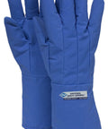 Cryogenic Safety Glove With 14 To 15 Inch Mid Arm Length, Nylon Taslan And PTFE, Water Resistant, Small, Blue