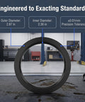 4 Pack Black Hub Centric Rings 60.1 To 73.1 Mm Wheel Centerbore Fillers showing dimensions, engineered for precision use.