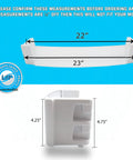 Upgraded Lifetime Appliance Door Shelf Bin Rack Replacement dimensions for Fridge, 22x23x4.75 inches, side view shown