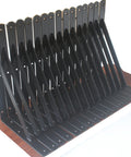 12 Pack Heavy Duty L Shaped Shelf Brackets 12 Inch Long Black with Screws for 12 to 16 Inch Deep Shelves, Rust Resistant