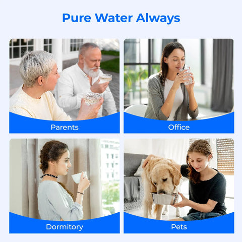 People enjoying filtered water in various settings with Best Value CF10AS Replacement Filter For PUR Pitcher And Dispenser Filtration Systems
