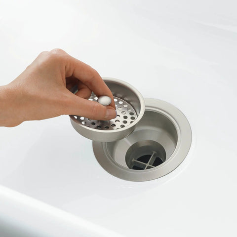 Duostrainer Sink Strainer With Tailpiece For Most Standard Kitchen Sinks, Solid Brass Construction, Open And Close Basket Stopper