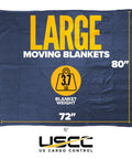 Heavy Duty Moving Blankets 72x80 Inch 12 Pack Blue Polyester Cotton Quilted Furniture Pads For Moving, Shipping, And Storage