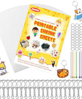 Shrink Paper Kit For Kids Complete Craft Set With 150 Pcs Sheets 130 Pcs Keychains And 100 Open Irons For DIY Jewelry
