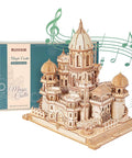 Epic Enchanted Castle Clockwork 3D Wooden Puzzle Kit 1000 Piece For Adults And Teens 14 Plus DIY Mechanical Puzzle Set For Puzzle Enthusiasts And Builders And Fans assembled wooden castle music box