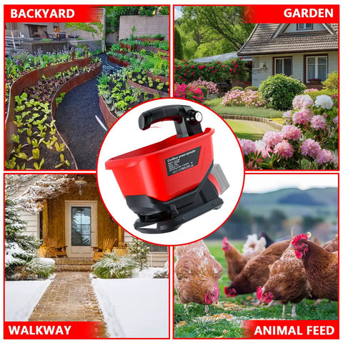 Electric Grass Seed Spreader For Milwaukee M18 18V Battery Power Handheld Granule Spreader in garden, backyard, walkway, feeding.