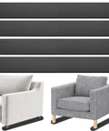 Four Pack Non Slip Furniture Rail Pads For Recliners Sofas And Couches Rubber Floor Protectors To Stop Sliding And Protect Hardwood Carpet And Marble Floors 30.5 X 3.9 Inches shown under couches