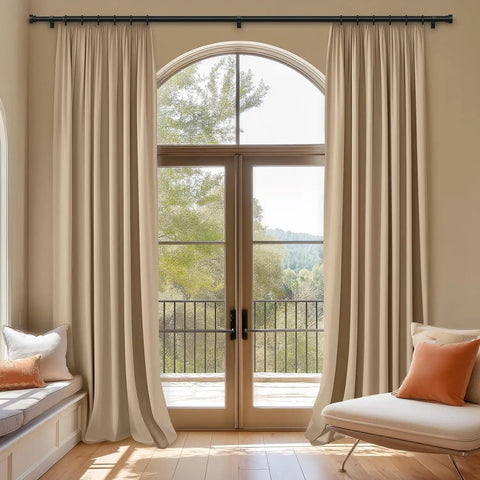 Built Tough Heavy Duty Metal Curtain Rod Set For Windows 66 To 120 Inches Adjustable 1 Inch Pole Inner Rods For Extra Strength in living room