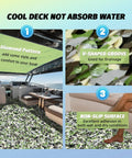 Self-Adhesive EVA Foam Boat Flooring With Faux Teak Look Non Slip Marine Decking With Diamond Pattern And Slip-Resistant Features
