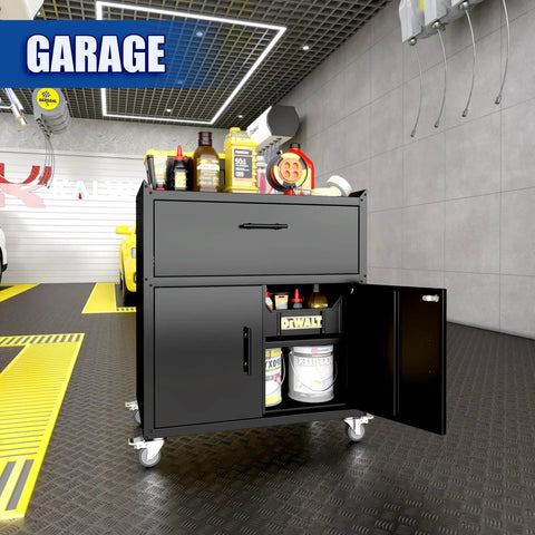 Built Tough As Nails 35 Inch Tool Storage Cabinet With Adjustable Shelves And Silent Locking Casters For Garage Workspace black cabinet with tools