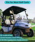 Universal No Drill Golf Cart Side Mirror Set With Folding Design 180 Degree Adjustable HD Glass on golf cart.