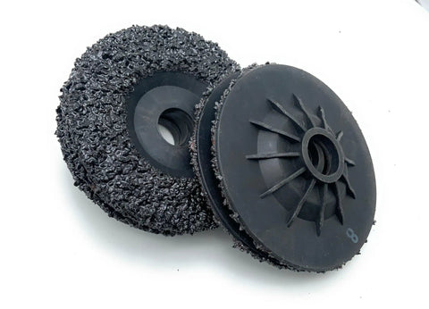 5 Pack SiC Plastic Back Grinding Wheel 4.5 Inch 8 Grit For Granite Marble Concrete And Glass Dry Cutting No Backing Pad Needed