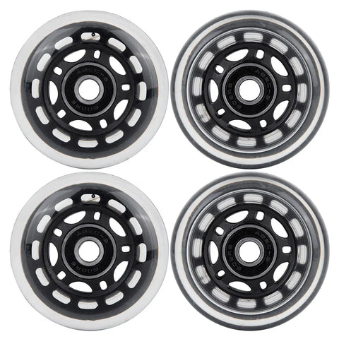 64mm Inline Skate Wheels 82A With ABEC 9 Beefy Bearings 4 Pack For Rollerblade And More Smooth Ride For Skates, Roller Boards, Luggage