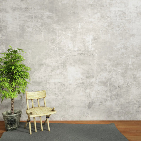 Room with Concrete Wallpaper Peel And Stick With Limewash Texture For Walls Dope Cement Look Waterproof Removable Self Adhesive Contact Paper.