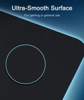 Close-up of Black Square Mouse Pad with Non Slip Rubber Base Smooth Polyester Surface for Office Work Gaming Minimalist Desk Accessory