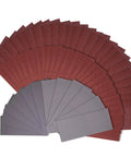 Ultimate Sandpaper Kit For Woodworking 60 Pc Assortment with various grit sheets displayed in fan shape