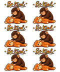 Cute Babys Monkey Punchs Team DTF Transfers for DIY T Shirts and Apparel with monkey hugging teddy bear design, 7x7 inches