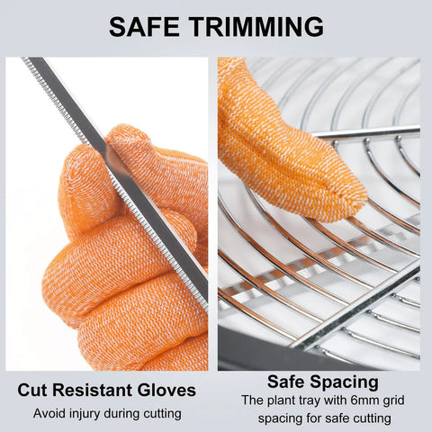 Leaf Bowl Bud Trimmer With Switchable Stainless Steel Blades And Clear Visibility Dome showing safe trimming features