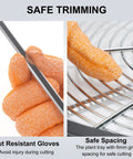 Cut-resistant gloves handling 16 Inch Bud Leaf Bowl Trimmer With Switchable Stainless Steel Blades And Clear Visibility Dome.