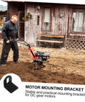 37 motor mounting bracket showcased with garden tiller