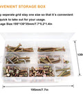Crib And Baby Bed Hardware Replacement Kit with 114 pieces, M6 bolts and nuts, 14 sizes from 15mm to 80mm in storage box