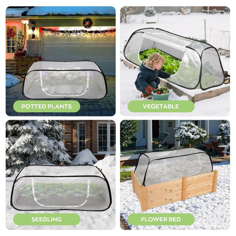Breathable Mesh Raised Bed Garden Cover With Zipper Door For Pests Bird And Squirrels Protection, Instant Shelter For Vegetables And Row Crops, Let Air And Water In While Keeping Critters Out