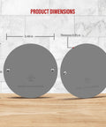 4 Inch Round Weatherproof Blank Wall Plate For Outdoor Use With Gasket, Rugged Stainless Steel Cover, Gray