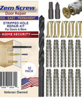 12 Piece Screw Hole Fix Kit To Ditch Ragged Threads And Rescue Saggy Doors Quick Non Messy Cleanup Keeps Your Hinges Running Smooth Like New Super Tough Grip No Sweat Setup Guaranteed, includes screws and drill bit.