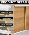 Plastic Sliding Door Track Set For Three Quarters Inch Thick Panels Including Top And Bottom Tracks For Cabinet And Window Applications White Four Feet Long Set Of Two Ideal For Replacing Damaged Slides In Cabinets Or Wardrobes