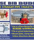 Hose Bib Mounting Plate And Secure Kit For Outdoor Faucets, Easy 3 Step Install, No Faucet Removal, No Plumbing Required