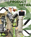 Person using 16 Pack 4 Inch Screw In Tree Steps For Hunting Heavy Duty Tree Climbing Gear With Self Tapping Screws Non Slip Knurling