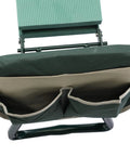 Top view of Workhorse Garden Stool And Kneeler With Tool Bags Converts From Kneeler To Seat For Easy Outdoor Tasks Soft Kneeling Pad Lightweight Portable Bench For Gardening And Yard Projects showing tool pockets.