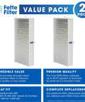 Honeywell G Series Air Purifier Replacement Filter Pack Of 2 For HPA020 HPA030 HPA075 HPA080 HPA175 HPA180, two vertical filters, value pack